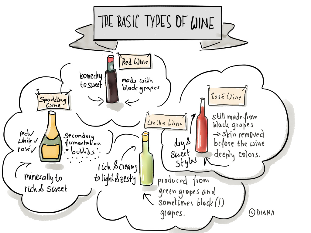 Types_of_Wine_Sketchnote Sketchnotes by Diana