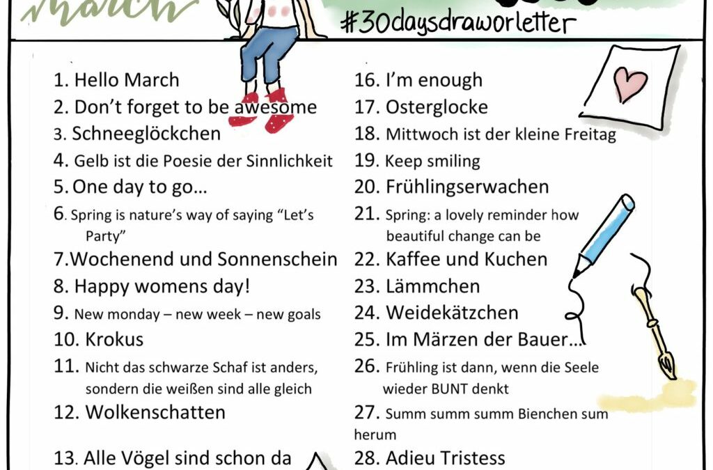 #30daysdraworletter – Kreativität ist Intelligenz, die Spaß macht!