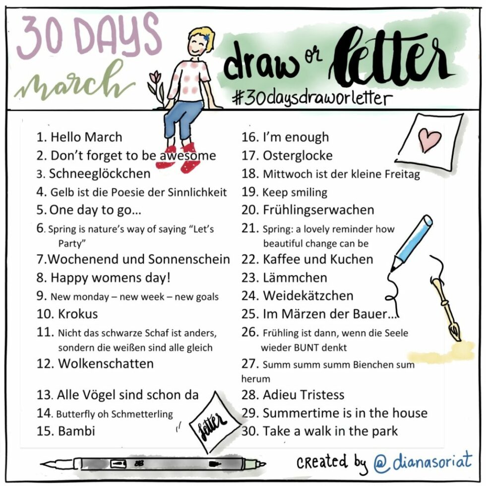 #30daysdraworletter – Kreativität ist Intelligenz, die Spaß macht!