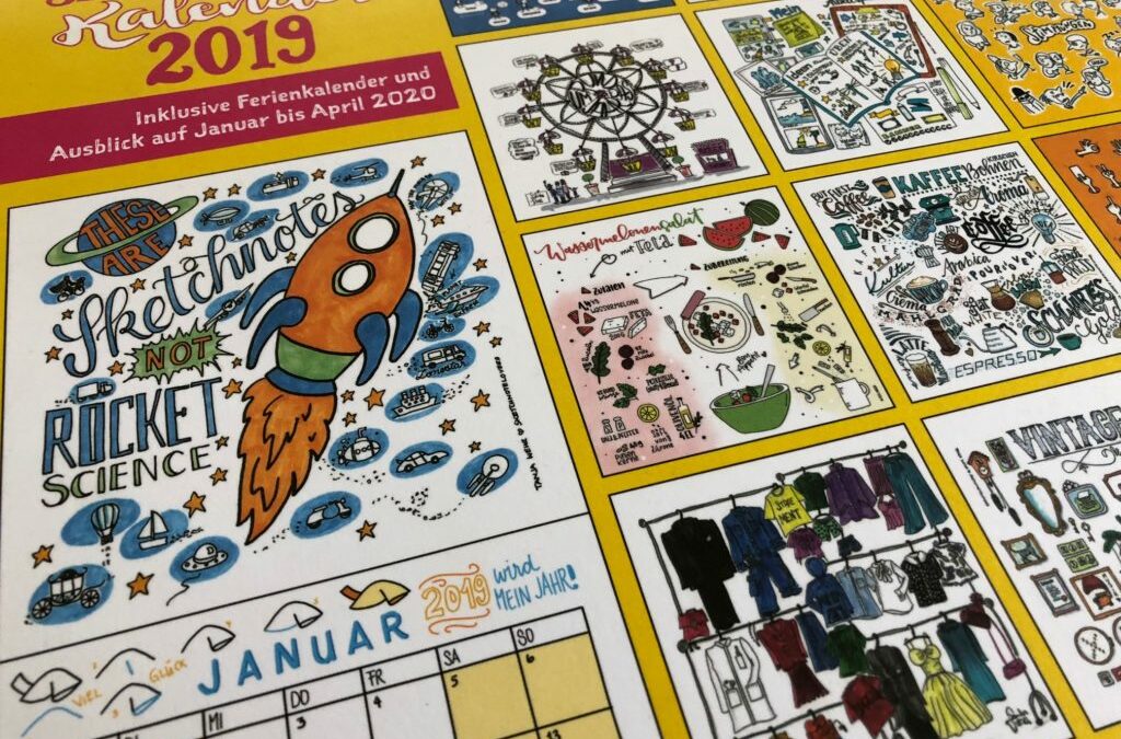 Sketchnotes lernen mit dem Sketchnote Kalender 2019