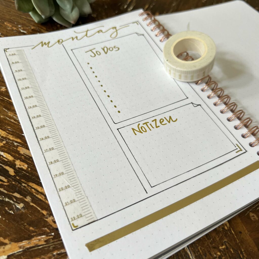 Washi Tape Uhrzeit Bullejournal Tagesplanung