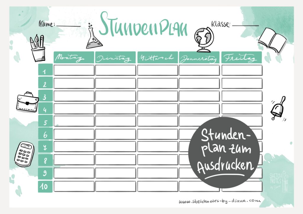 Stundenplan Vorlage